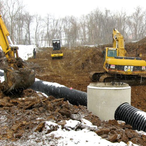 Utility Site Work Construction - Sewer & Water